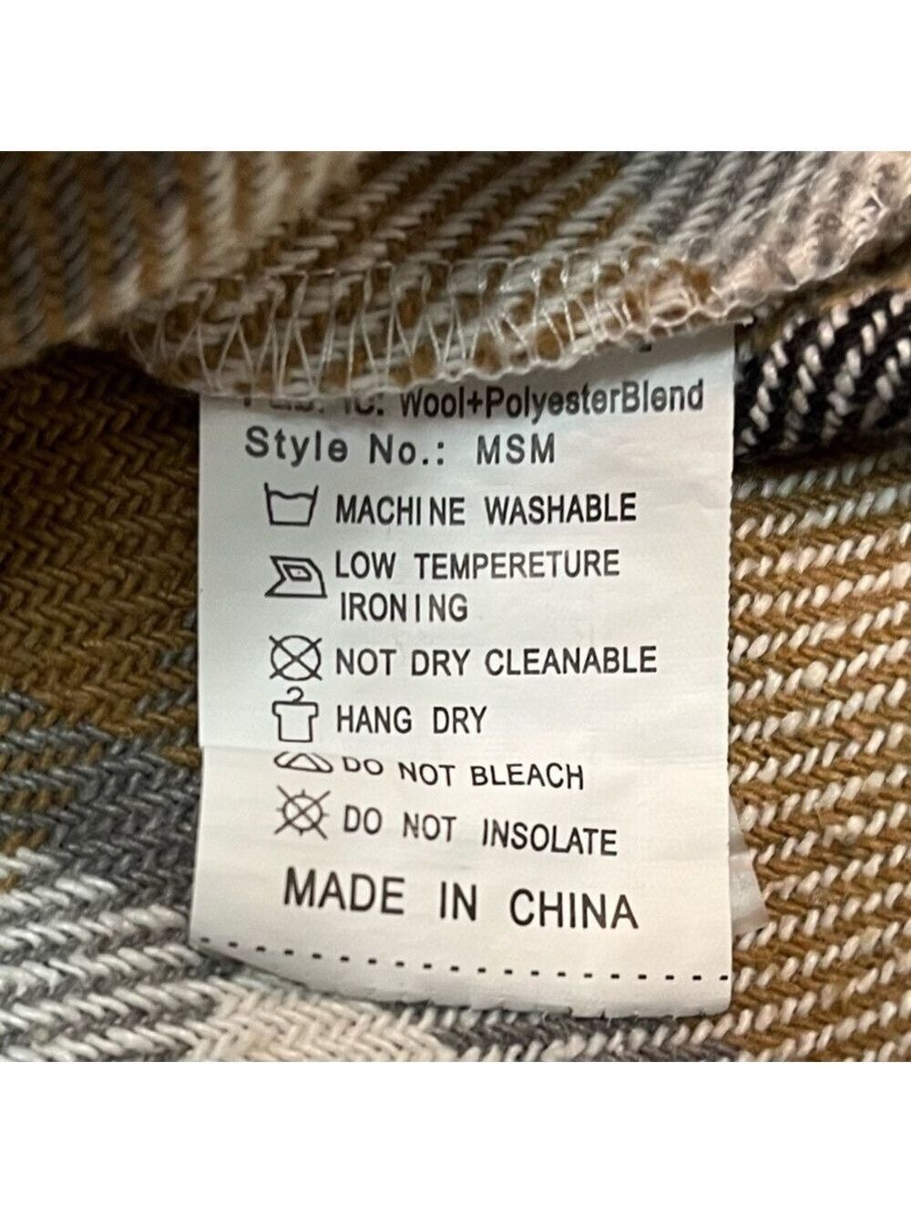 BouTiKome Women’s Tan Flannel Plaid Shirt Jacket. Size XL - Picture 8 of 8